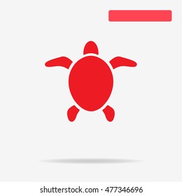 Sea turtle icon. Vector concept illustration for design.