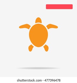 Sea turtle icon. Vector concept illustration for design.