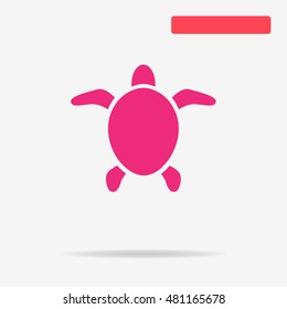 Sea turtle icon. Vector concept illustration for design.