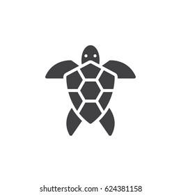 Sea turtle icon vector, filled flat sign, solid pictogram isolated on white. Symbol, logo illustration. Pixel perfect