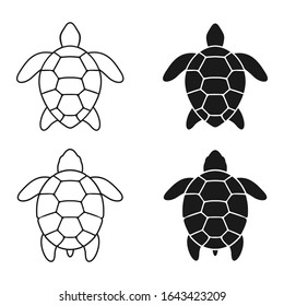 Sea turtle icon. Vector illustration isolated o white background