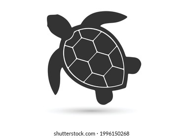 Sea turtle icon. Vector illustration.