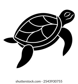 Sea turtle icon. Vector illustration on white background.