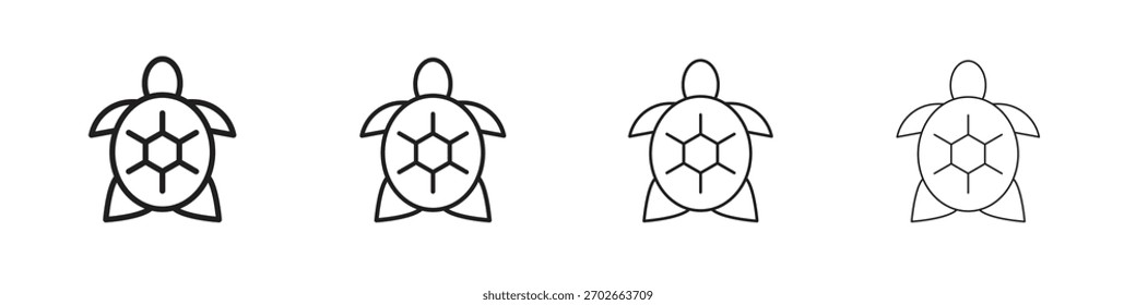 Ilustração do vetor do ícone da tartaruga marinha. Vetor editável EPS 10.