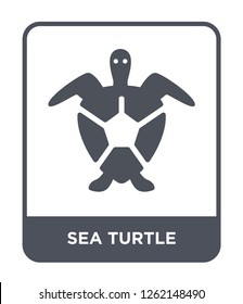 sea turtle icon vector on white background, sea turtle trendy filled icons from Summer collection, sea turtle simple element illustration