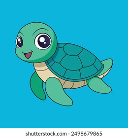 Sea Turtle Illustration - Cute and Detailed Marine Turtle Vector Art