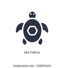 sea turtle isolated icon. Simple element illustration from summer concept. sea turtle editable logo symbol design on white background. Can be use for web and mobile.