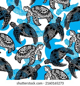 Sea turtle life.Background wirh turtle 