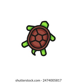Sea turtle line icon. Animal, reptile, sea. Zoo concept. Vector illustration can be used for topics like nature, wildlife, oceanarium