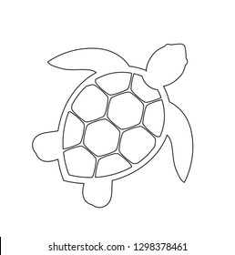 Sea turtle line icon. Vector illustration