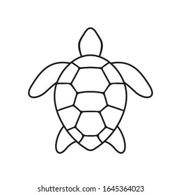 Sea turtle line icon. Vector illustration isolated on white background