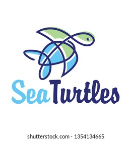 Sea Turtle Logo Design Idea