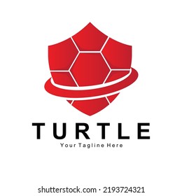 Sea Turtle Logo Design Protected Amphibian Marine Animal Icon Illustration, Vector Brand Corporate Identity
