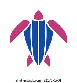 Logo De La Tortuga Marina. Diseño de iconos. Elementos de plantilla
