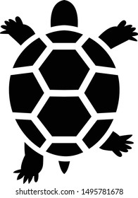 Sea turtle maori silhouette Vector