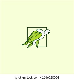 sea turtle mascot logo vector