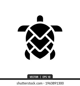 Sea Turtle Silhouette icon vector, illustration logo template in trendy style. Suitable for many purposes.