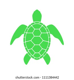 Sea turtle. Turtle silhouette. Vector icon isolated on white background.