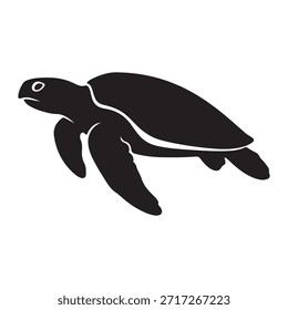 Icono de Vector de la silueta de la tortuga marina