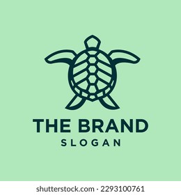 sea turtle simple line icon logo vector design, modern logo pictogram design of ocean turtle