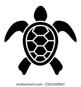 Sea turtle solid icon, ocean animals concept, tortoise sign on white background, Turtle silhouette icon in glyph style for mobile concept and web design. Vector graphics
