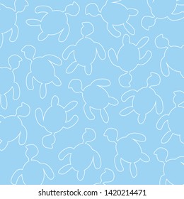 Sea turtle swimming on blue wallpapers.