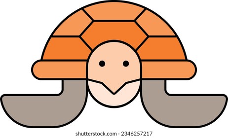 sea turtle turtle tortoise low animal Outline eps