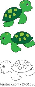 A sea turtle vector design is versatile, suitable for aquatic branding, fishing-related promotions, educational materials, and vibrant ocean-themed graphics. Coloring