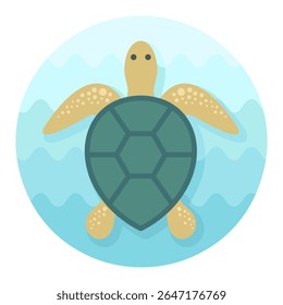 Sea turtle vector icon. Beach. Summer. Summertime. Holiday. Vacation, eps 10