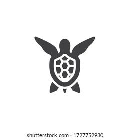 Sea turtle vector icon. filled flat sign for mobile concept and web design. Ocean animal, turtle glyph icon. Symbol, logo illustration. Vector graphics