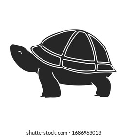 Sea turtle vector icon.black vector icon isolated on white background sea turtle.
