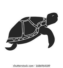 Sea turtle vector icon.black vector icon isolated on white background sea turtle.