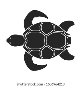 Sea turtle vector icon.black vector icon isolated on white background sea turtle.