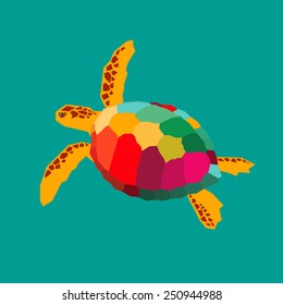 Sea Turtle Vector Illustration