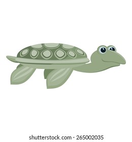 Sea turtle vector illustration Sea turtle cartoon Smiling sea turtle vector Ocean animal cartoon character Funny animal sea life creature for kids t shirt print, sea turtle, wildlife animals design
