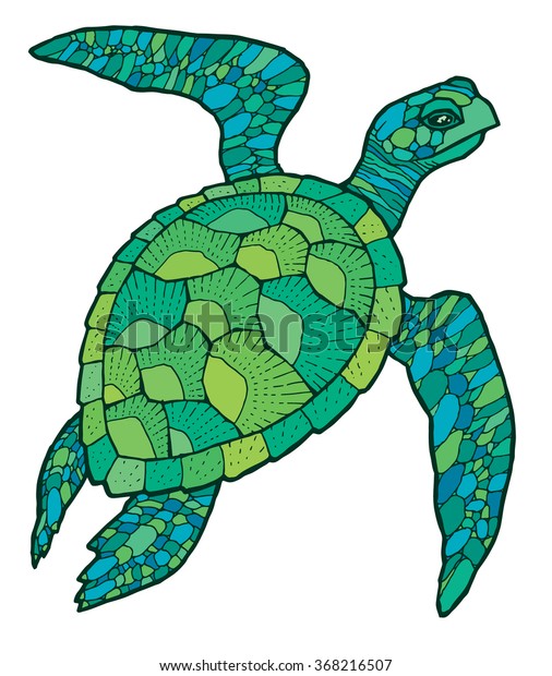 Tortue De Mer Dessin Vectoriel Image Vectorielle De Stock Libre De Droits