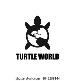 sea turtle world logo design