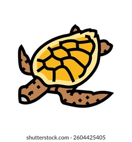 sea turtle world ocean color icon vector. sea turtle world ocean sign. isolated symbol illustration