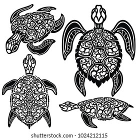 Tortugas marinas. Animales de mar