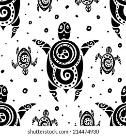 Turtle Polynesian Tattoo Tribal Pattern Set Stock Vector (Royalty Free ...