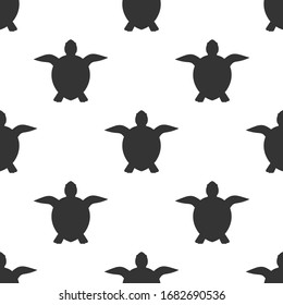 Sea turtles seamless pattern. Vector illustration