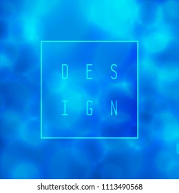 Sea underwater background with bubbles, abstract vector illustration