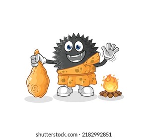 the sea urchin ancient cartoon. cartoon mascot vector