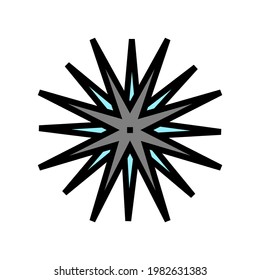 sea urchin color icon vector. sea urchin sign. isolated symbol illustration