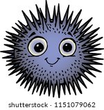 sea urchin with cute look