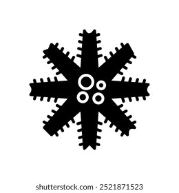 Sea Urchin Glyph Symbol, Vektorgrafik