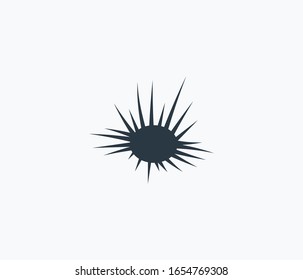 Sea urchin icon isolated on clean background. Sea urchin icon concept drawing icon in modern style. Vector illustration for your web mobile logo app UI design.