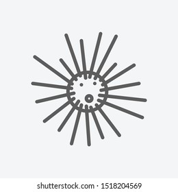 Sea urchin icon line symbol. Isolated vector illustration of  icon sign concept for your web site mobile app logo UI design