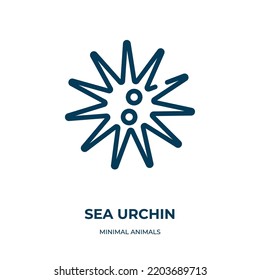 Sea urchin icon. Linear vector illustration from minimal animals collection. Outline sea urchin icon vector. Thin line symbol for use on web and mobile apps, logo, print media.