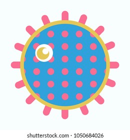 Sea urchin isolated on background, vector illustration